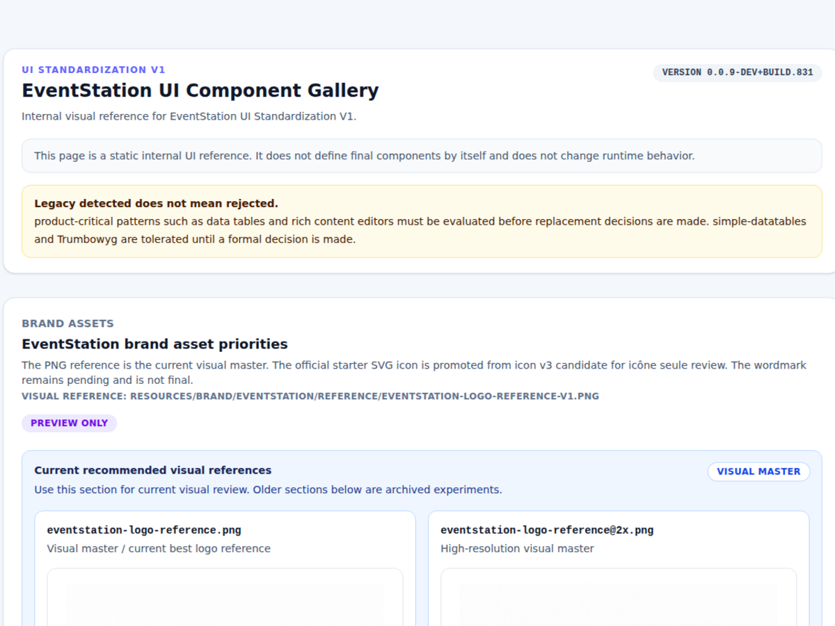 Controlled screenshot of the protected UI Gallery