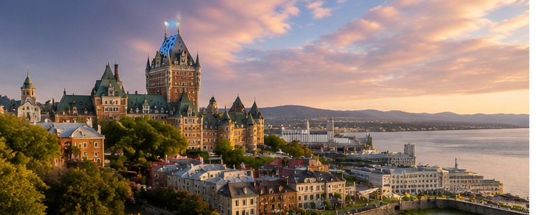 Quebec City atmosphere for a conference microsite